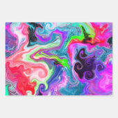 Marble Colorful Fluid Art Inpakpapier Vel (Voorkant 3)