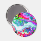 Marble Colorful Fluid Art Magneet (Voorkant / Achterkant)