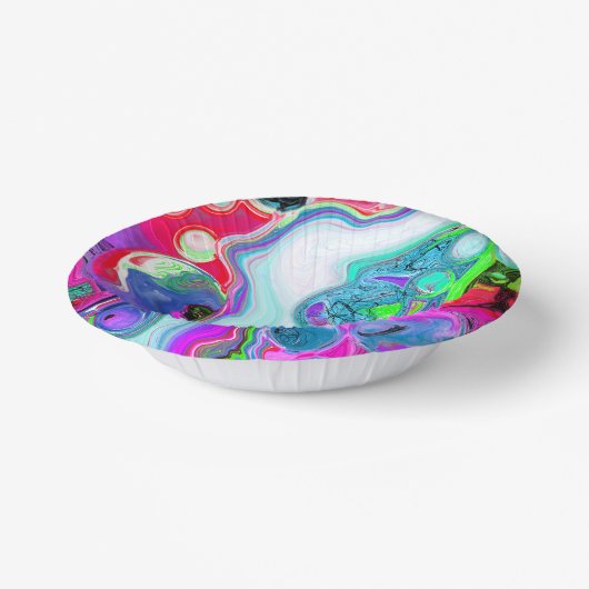 Marble Colorful Fluid Art Papieren Kommen (Gebogen)