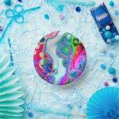 Marble Colorful Fluid Art Papieren Kommen (Feest)