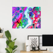 Marble Colorful Fluid Art Poster (Thuiskantoor)