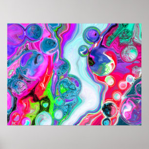 Marble Colorful Fluid Art Poster