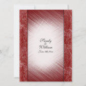 Marble Column Classy Burgundy Wedding Invitations Kaart (Achterkant)