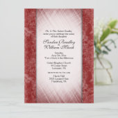 Marble Column Classy Burgundy Wedding Invitations Kaart (Staand voorkant)