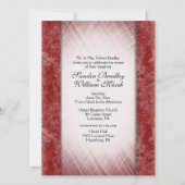Marble Column Classy Burgundy Wedding Invitations Kaart (Voorkant)