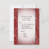 Marble Columns Burgundy RSVP w/ Entree Choice Kaart (Voorkant)