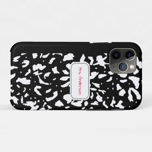 Marble Composition notebook, speciaal aangepast Case-Mate iPhone Case (Achterkant (horizontaal))