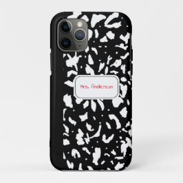 Marble Composition notebook, speciaal aangepast Case-Mate iPhone Case