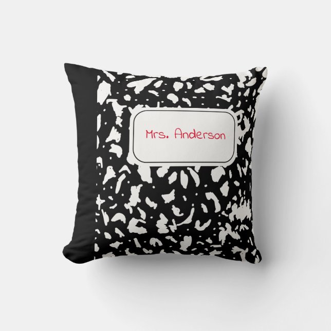 Marble Composition notebook, speciaal aangepast Kussen (Voorkant)