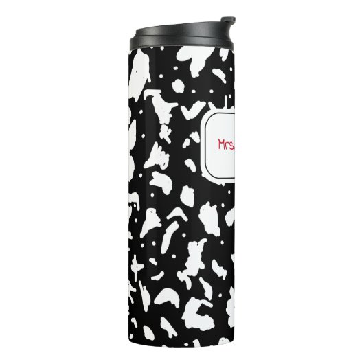 Marble Composition notebook, speciaal aangepast Thermosbeker (Gedraaid links)