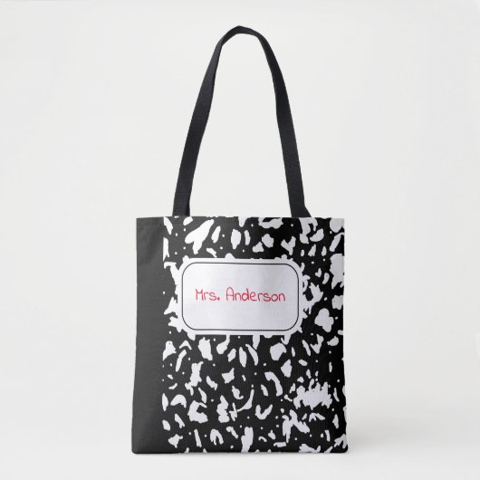Marble Composition notebook, speciaal aangepast Tote Bag (Voorkant)