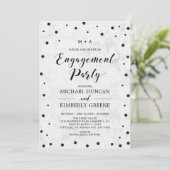 Marble & Confetti | Moderne Uitnodiging Voor Verlo (Staand voorkant)
