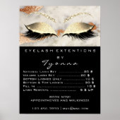 Marble Copper Gray Makeup Eyes Lashes Prices Poster (Voorkant)