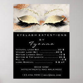 Marble Copper Gray Makeup Eyes Lashes Prices Poster