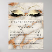 Marble Copper Gray Makeup Eyes Lashes Prices Poster (Voorkant)