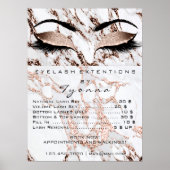 Marble Copper Makeup Artist Eyes Lashes Prijzen Poster (Voorkant)