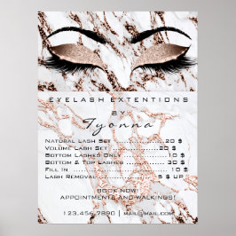 Marble Copper Makeup Artist Eyes Lashes Prijzen Poster