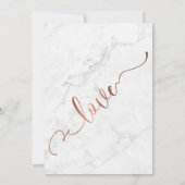 Marble Copper Postponed Wedding "New Date" Kaart (Achterkant)