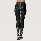 Marble Crackle Black en White Leggings (Achterkant)