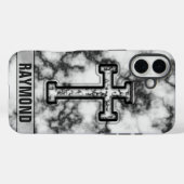 Marble Cross Custom iPhone Case (Achterkant (horizontaal))