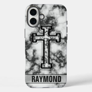 Marble Cross Custom iPhone Case