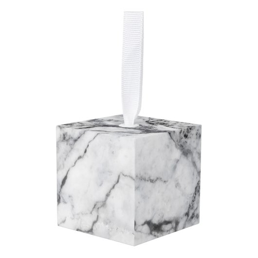 Marble Cube Ornament (Voorkant hoekig)