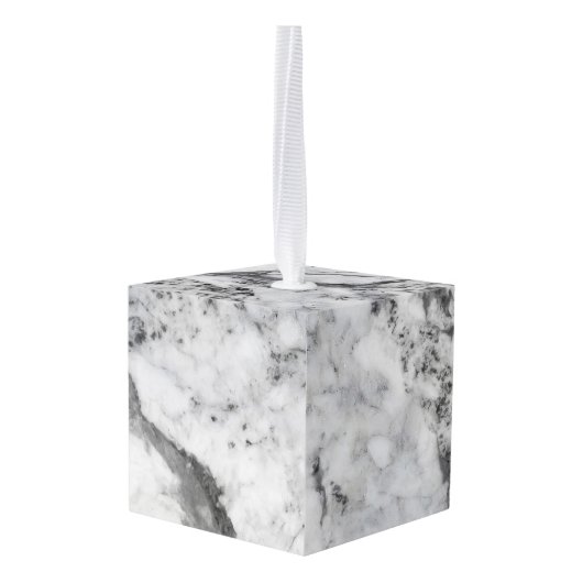 Marble Cube Ornament (Achter hoekig)