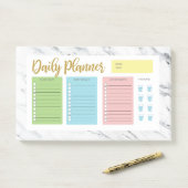 Marble Daily Planner Post-it® Notes (Op bureau)