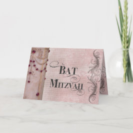 Marble design Bat Mitzvah - Gepersonaliseerd Kaart