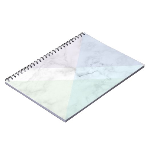 Marble  design pastel colors notitieboek (Linkerzijde)