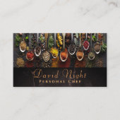 Marble Design Spoon Spices Food Chef Catering Visitekaartje (Voorkant)