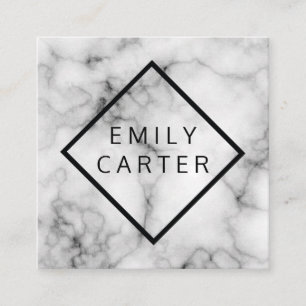 Marble Diamond Border Vierkante Visitekaartje