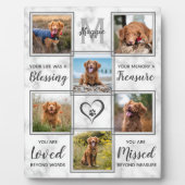 Marble Dog Pet Memorial Foto Collage Keepslag Fotoplaat (Voorkant)