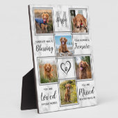 Marble Dog Pet Memorial Foto Collage Keepslag Fotoplaat (Zijkant)