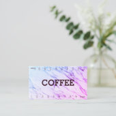 Marble Double Number Loyalty Coffee Punch Card (Staand voorkant)