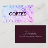 Marble Double Number Loyalty Coffee Punch Card (Voorkant / Achterkant)