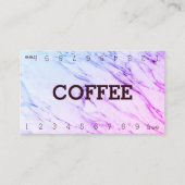 Marble Double Number Loyalty Coffee Punch Card (Voorkant)
