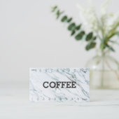 Marble Double Number Loyalty Coffee Punch Card (Staand voorkant)