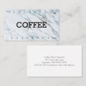 Marble Double Number Loyalty Coffee Punch Card (Voorkant / Achterkant)