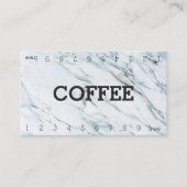 Marble Double Number Loyalty Coffee Punch Card (Voorkant)