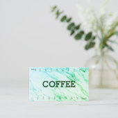 Marble Double Number Loyalty Coffee Punch Card (Staand voorkant)