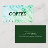 Marble Double Number Loyalty Coffee Punch Card (Voorkant / Achterkant)