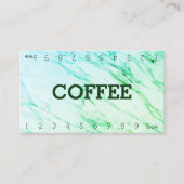 Marble Double Number Loyalty Coffee Punch Card (Voorkant)