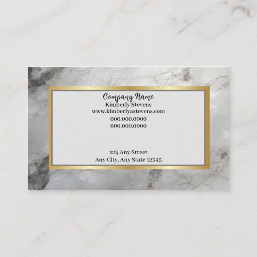 Marble Dream Gold Leaf Visitekaartje MW1001 (Achterkant)