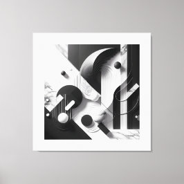 Marble Echoes of Silent Geometry Canvas Afdruk
