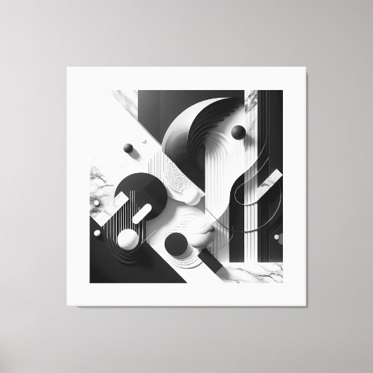 Marble Echoes of Silent Geometry Canvas Afdruk (Voorkant)