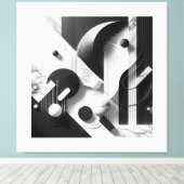 Marble Echoes of Silent Geometry Canvas Afdruk (Insitu (Houten vloer))