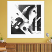 Marble Echoes of Silent Geometry Canvas Afdruk (Insitu (Woonkamer))
