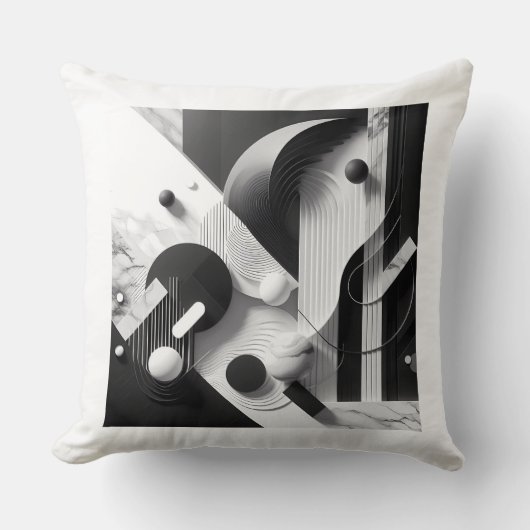 Marble Echoes of Silent Geometry Kussen (Voorkant)