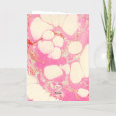 Marble-Effect Bookish Gevouwen Folie Wenskaart (Achterkant)